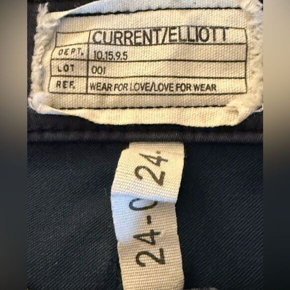 Current/Elliot SoHo Zip Stiletto Blue Waxed Coated Woman’s Jeans. Size 24. - Picture 5 of 9